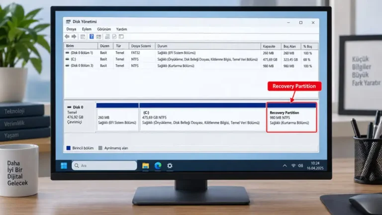 Recovery Partition Nedir? Ne İşe Yarar ve Silinmeli mi?