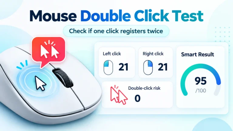 Mouse double click test checking whether one click registers twice
